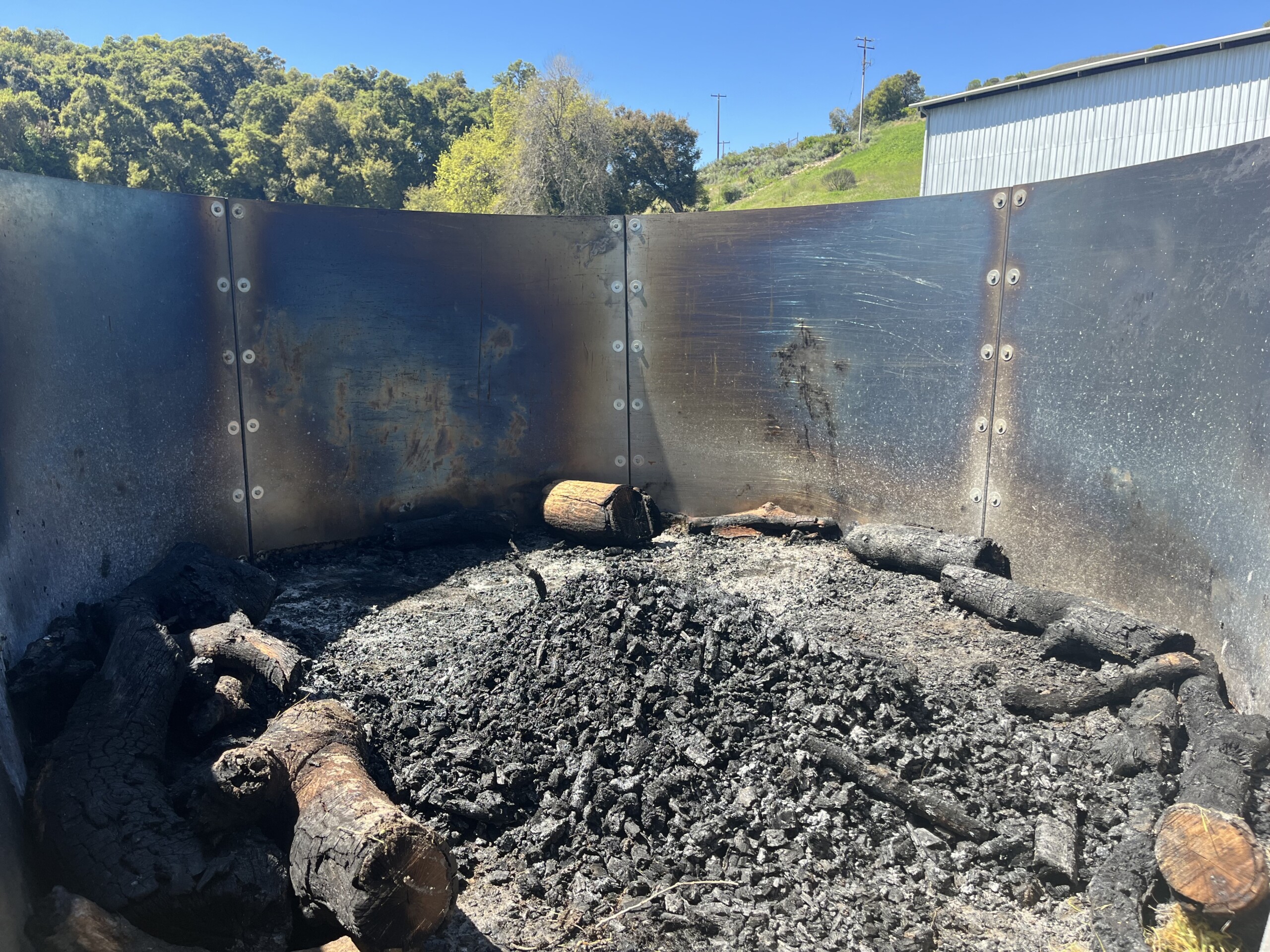 Photo of charcoal making